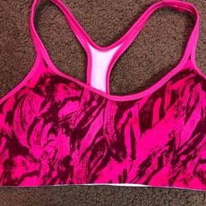 Pink/brown sports bra